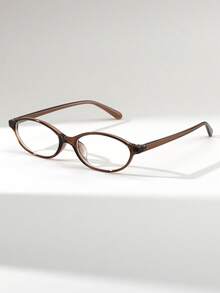 Gafas transparentes de moda para mujer con montura ovalada pequeña, de estilo elegante y versátil, de alta gama europea y americana, esenciales para el transporte y el regreso a la escuela - Multicolor - Ver 6