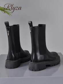 2025年秋冬风格秋季服装：女士时尚靴子、时尚搭配裤 - 黑色 - 查看 6