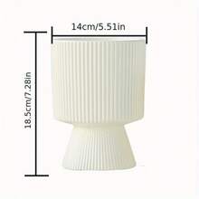Macetas modernas y minimalistas para interiores/exteriores con acabado liso | Diseño ligero perfecto para plantas en maceta y decorativas | Decoración elegante para el hogar y el jardín - Multicolor - Ver 3