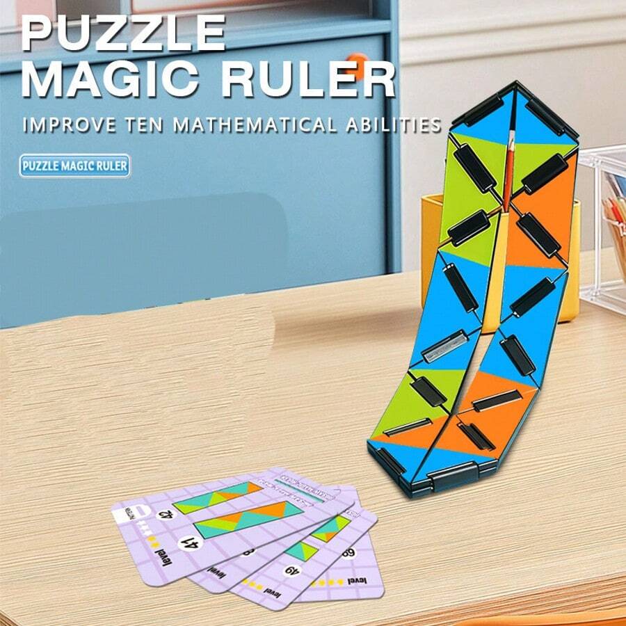 32片装扭扭魔方玩具，大型彩虹魔蛇拼图玩具，益智袜子填充物，适合派对礼品袋，适合儿童旅行，派对礼物