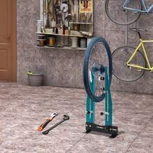 WOBENFOG Wheel Truing Stand, 27.5-29 Inch Wheel Tire Truing Stand Tabletoptire Rims Repair Tool, Bicycle Wheels Maintenance Instrumentation For Folding Bikes, Road Bikes, Mountain Bikes, E-Bikes, City Bikes - Blue + Black - View 9