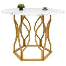 Dining Tables - Golden+White - View 5