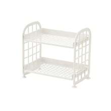 1pc Foldable 2-Tier Bathroom Vanity Organizer, Minimalist Countertop Makeup Jewelry Storage Rack, Home Bedroom Vanity Display Shelf - Multicolor - View 4