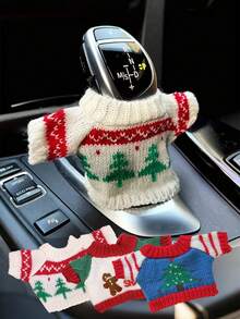 Copri pomello del cambio a tema natalizio, universale, per decorazioni natalizie, di Capodanno e stagionali - Multicolore - Visualizzare 7