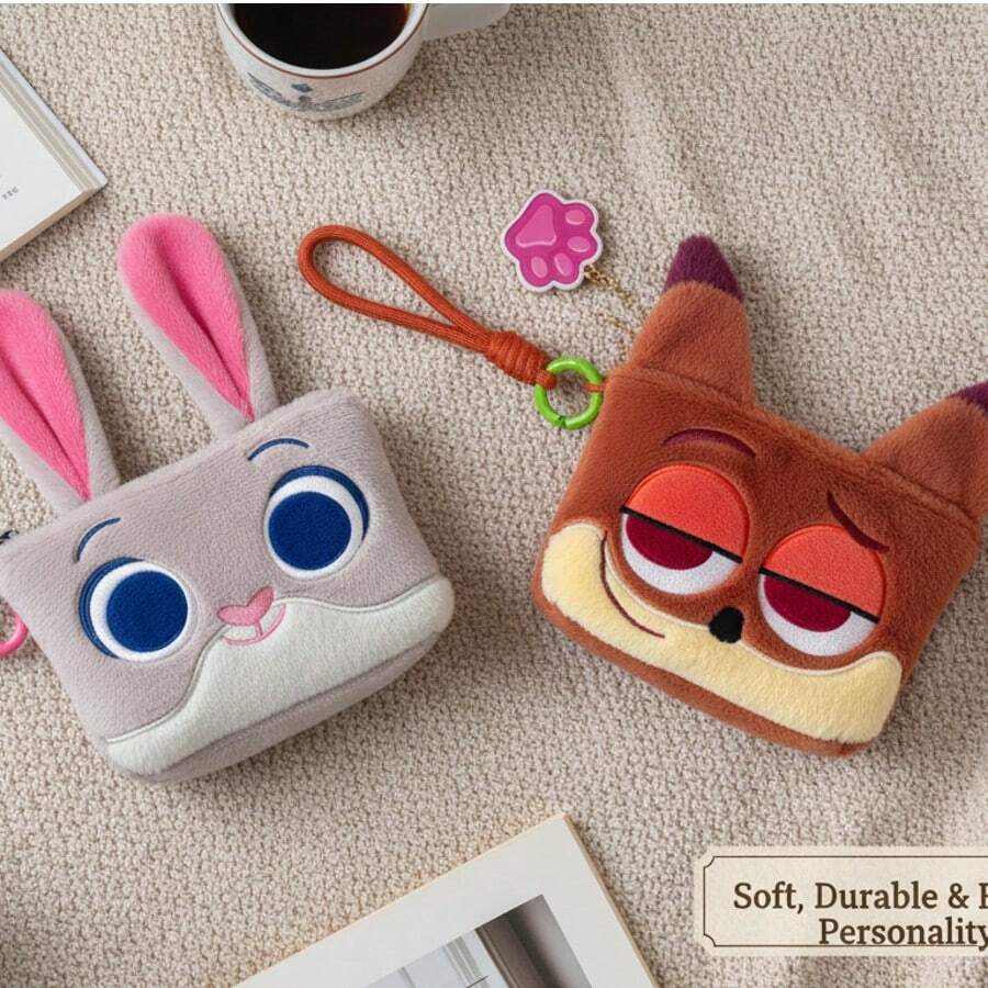 Disney 官方《疯狂动物城》朱迪·霍普斯和尼克·王尔德钥匙扣、《疯狂动物城》手提袋、朱迪·霍普斯背包挂饰 - 彩色 - 查看 1