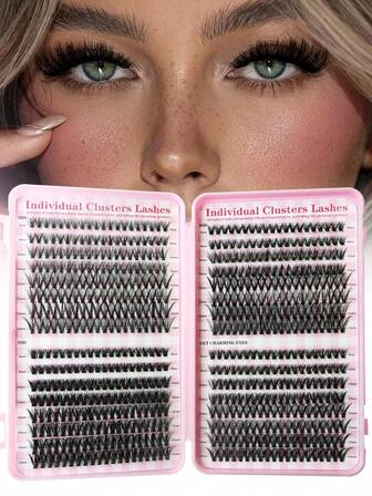 640 PCS 30D/40D/50D DIY Eyelash Clusters Eyelash Lengthening Eyelash Clusters Curling Eyelash Ultra-Thick Single Eyelash Eyelash Clusters