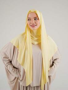 1 Khăn choàng cổ bằng vải voan mỏng mặc thường ngày cổ điển dành cho nữ, màu trơn, thoải mái, thoáng khí, khăn trùm đầu bằng vải Modal, băng đô, khăn trùm đầu hình tam giác Jersey, khăn quấn đầu đa năng, thích hợp sử dụng hàng ngày - khăn quàng cổ - Xem 1