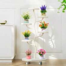 Pack Pequeñas Plantas Artificiales Mini Plantas Artificiales de Imitación con Flores para Casa Habitación Granja Baño Decoración Interior (, de Color)(6 de color) - Multicolor - Ver 3