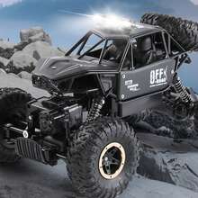 Coche De Juguete Control Remoto De Aleación Para Niños - Negro - Ver 3