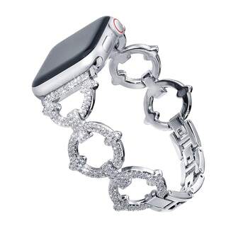 1pc Silver Women's Fashionable Metal Bracelet Strap 45/49/38/40/41/42/44mm, Compatible With Apple Watch Ultra/SE/SE2/10/9/8/7/6/5/4/3/2/1