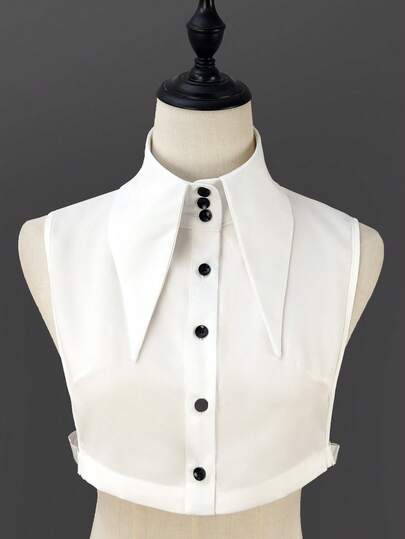 1 pieza Nuevo cuello desmontable para suéter de mujer, cuello decorativo para camisa, otoño/invierno para vestido, decoración navideña