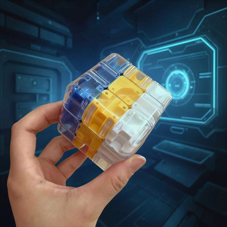 3D Puzzle Ball STEM Educational Toy For Kids - Reversible Activity Cube For Logical Development, Mind Training, And Challenge Games To Cultivate Spatial Imagination And Focus, Smooth Rotation For Endless Fun, Perfect Birthday Gift For Boys And Girls - Màu xanh 1 mảnh - Xem 1