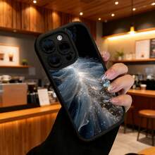 Funda de Teléfono Patrón de Nebulosa Espacial Cielo Estrellado para iPhone 14 13 12 11 Pro Max Se  S23 S22 S21 Ultra S20 Plus Protector de Teléfono Regalo de Pareja para Él y Ella Regalo de San Valentín Cumpleaños - Negro - Ver 6
