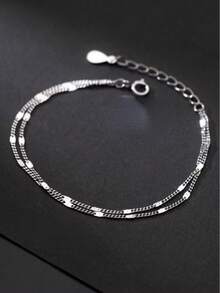 Luxury Double Bracelet For Women – Gold/Silver Plated - 銀色 - 查看 2