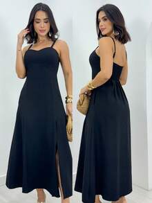 Women's Long Dress For Summer Weddings - màu đen - Xem 1