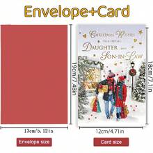 Warm Christmas Greeting Cards, Christmas Wishes For Daughters And Sons In Law, Heartwarming Christmas Greeting Cards, Family Emotional Transmission Christmas Cards, Christmas Cards, Holiday Creative Cards, Thank-You Cards With Envelopes, Christmas Greeting Cards, Blessing Cards, Blank Cards - Sets - View 1