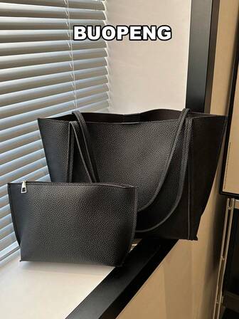 Large Capacity Tote Bag With Shoulder StrapsSchool Bag,Back To School Backpack,School Bag Set,Large Capacity,Lightweight,Portable,Business Casual, Suitable For Teen Girls Women College Students,Rookies & White-Collar Workers, Perfect For Back To School,College,Middle School, High School,Work, Business, Commute