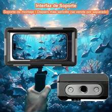 Funda Impermeable para Celular Profesional, Carcasa Submarina Universal Compatible con iPhone, , ,  y Android, Resistente hasta 15.2m para Surf, Natación y Buceo ()(Naranja) - Multicolor - Ver 8