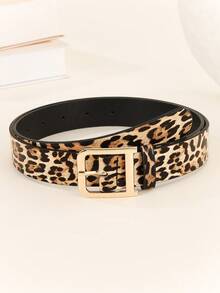 Leopard Print Brown With Guilloché Clasp