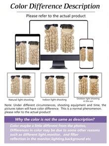 14-Inch Synthetic Fiber Wavy Ponytail Hair Extensions With Bow Tie, Retro Style, Universal Fit, Adds Elegance And Volume - Suitable For All Occasions - Multicolor - View 10