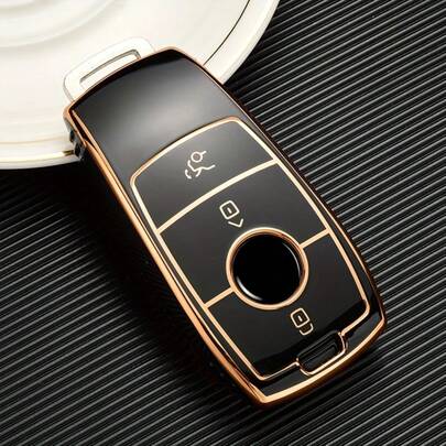 Mercedes-Benz Key Fob Cover, New Model Specially For Mercedes-Benz A/B/C/E-Class/GLS/GLC/GLA/GLK/CLS/CLA/AMG, TPU Full Protection Key Chain