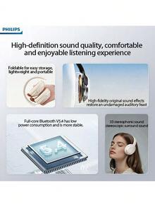 PHILIPS TAH2020 頭戴式耳機 AI降噪通話功能 持久續航力 輕量設計 運動騎乘 高畫質音訊 遊戲通話音樂應用 黑色 - 黑色 - 查看 5