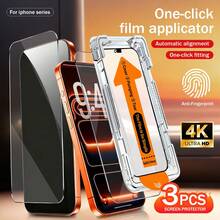 Yezodawee 3pcs High Transparency Screen Protector, Full Screen Protection, Easy To Apply, With Alignment Frame, 9H Hardness, Anti-Fingerprint, Glossy, Anti-Slip, Bubble-Free, Self-Adhesive, Smooth Touch, Compatible With IPhone 16/15/14/13/12/11/Pro/Plus/Promax/X/Xr/Xs - 3Pcs - View 34