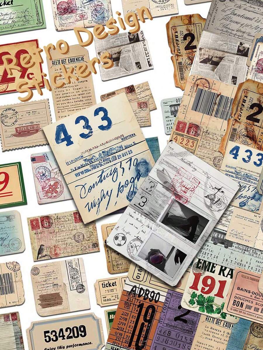 50 adesivos de vinil com design retrô para celular, laptop, scrapbook, mala, guitarra, faça você mesmo, grafite, estéticos, presentes criativos.