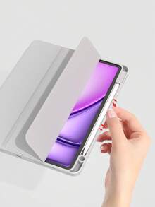 TPU And PU Leather Tablet Case Compatible With Ipad 10th/11th Gen (A16), 9th/8th/7th/6th/5th Gen, Air 1/2/4/5/M2/M3, Mini 6/7 8.3", Pro 11"/12.9", Air 13", Gray - Grey - View 9