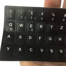2 Stück Englisch/Arabisch PVC Matt Tastatur Aufkleber, Laptop Tastenkappen Aufkleber