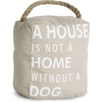 Pavilion - Tapón para puerta abierta de 5 x 6 pulgadas color café con texto "A House is not a Home Without a Dog"