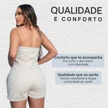 MILLE MODAS WOMEN'S JEANS STRAP-OFF OVERALL - Beis - Ver 3