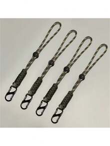 （每包4个）24厘米编织伞绳钥匙扣锌合金S形登山扣 - 彩色 - 查看 3