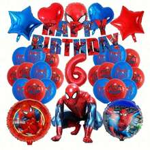 42pcs Spider-Man Theme Party Birthday Celebration Foil Balloons Party Supplies Set