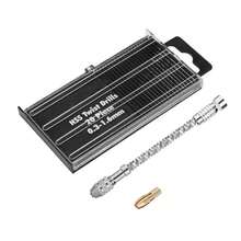 Taladro de Mano Portátil Mini de 1. 0 - 2. 2 mm en Plata de Latón con 20 Brocas de 0. 3 - 1. 6 mm, Perforadora Semiautomática - plata - Ver 2