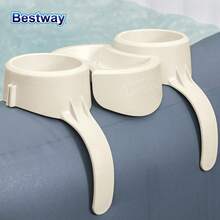 Bestway 60306 1PC Summer Pool And Winter Spa Dual Purpose Cup Holder Cup Tray Outdoor Hot Tub And Spa Accessory Portable Inflatable Spa Beverage Tray - White - View 8