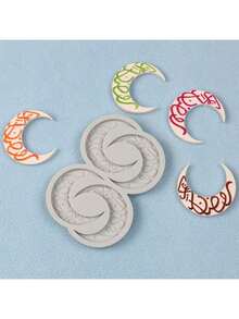 1pc Silicone Cake Mold,The New Star And Moon Silicone Mold Is Suitable For Making Mooncakes, Candles, Soap, Chocolate, Etc. It Is A DIY Baking Tool, Fondant Molds, Candy Molds, Baking Accessories, And Mooncake Silicone Baking Molds, Interesting Gifts, Kitchen, Cake Molds, Personalized Gifts, Ramadan, Ramadan Decorations, Ramadan Gifts - Multicolor - View 1