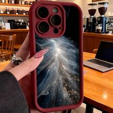 Funda de Teléfono Patrón de Nebulosa Espacial Cielo Estrellado para iPhone 14 13 12 11 Pro Max Se  S23 S22 S21 Ultra S20 Plus Protector de Teléfono Regalo de Pareja para Él y Ella Regalo de San Valentín Cumpleaños - Negro - Ver 4