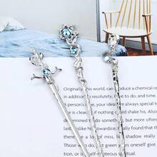 Retro Vintage Asian Chinese Traditional Hanfu Silver Metal Flower Hair Sticks With Pearl Bead Pendants Bamboo Lotus Long Hair Chopsticks Forks Bun Updo Holders Hairpins - 8件套裝 S2 - 查看 7