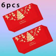 Premium Foil Red Cash Envelope, Gold Foil Laser Cut Christmas & Lunar New Year Red Packet - Self-Seal Red Cash Envelope With Gold Design, Suitable For Cash/Checks, Weddings, Holidays, Currency, Gifts, Letters, Decorative Books, Graduation, Gifts And Favors, Birthdays - Red - View 9