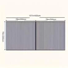 1PC Adjustable Garage Screen Door, Classic Frame Hook & Loop Mesh Curtain For Insect Dust UV Protection, Easy No-Drill Installation, Home Garage Doorway Cover - Black - View 10