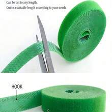 1 Roll 2 Meters Reusable Plant Support Tape, Small Garden Hook-And-Loop, Plant Tape Binding Plant Fixed Tree Branch Tape Lacing , Garden Flower Plants Supplies,Home Garden Balcony Gardening Beauty Planting Supplies, Planters & Container Accessories - 彩色 - 查看 3