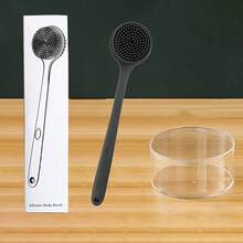 The Long -Handed Silicone Bathing Brush In Line With Ergonomics -Soft, Non -Irritating Bristles, Deep Cleaning And Mild Massage, Sterile, Easy To Clean, Enhanced Soap Or Gel Produce Foam, Suitable For All Skin Types Of Durability - 彩色 - 查看 6