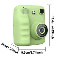 This Instant Print Camera Comes With Photo Paper, Designed Specifically For Children To Enjoy The Fun Of Selfies. It Combines Instant Imaging And Digital Functions, Supporting 1080P HD Video Recording To Capture Precious Moments. With A Built-In MP3 Player And Educational Games, It Is An Ideal Gift For Children Aged 3-12, Especially Suitable For Occasions Like Christmas, New Year, And Birthdays. - Green - View 11