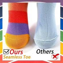 5 Pairs Kids' Striped Sports Socks, Cute Short Socks, Breathable & Comfortable, Suitable For Boys And Girls, Autumn/Winter