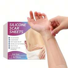 0.39" X 59.06" Silicone Scar Sheets, Suitable For All Skin Types, Reusable Silicone Scar Tape, Scar Gel Bandage Roll, Professional Use