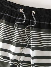 Men's Swim Trunks Quick Dry Bathing Suit Swimming Board Shorts Mesh Lining Beach Swimwear With Pockets - Xám - Xem 5