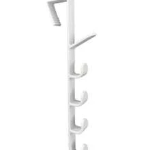 Kit Cabide Suporte Para Porta Com 5 Ganchos Para Pendurar Da Porta/Bolsas/Chapéus/Acessórios - Branco - Visão 5