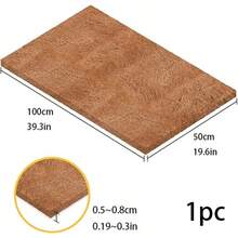 1pc Custom-Cut Anti-Slip Coconut Fiber Palm Mat With Coir And Shell Fiber, Plant-Warmed Animal Crawling Coconut Mat