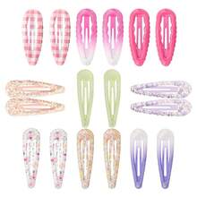 Decorative Hair Clips Set, Floral And Teddy Bear Pattern, Pastel Colors, 16 Pack, Girls Hair Accessories (Multi-Colored)Valentine's Day WBON - Nhiều màu 2 - Xem 1